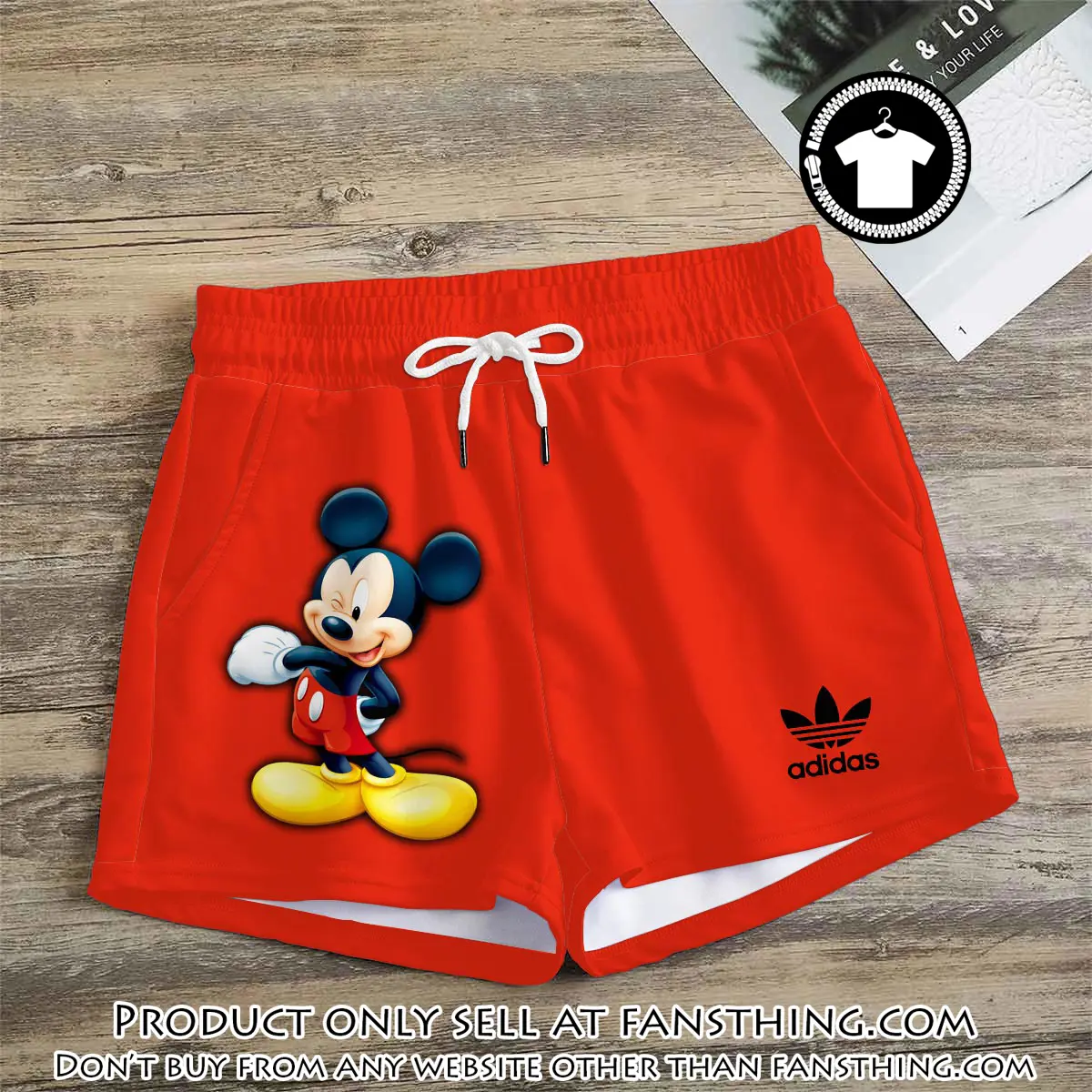 Premium mickey mouse in adidas women shorts lady beach shorts wms1082 fst0740169
